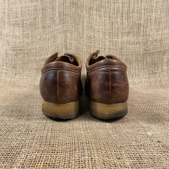Clarks Wallabies Originals Brown Leather Beeswax Chukka Shoes Size 13 M - Picture 8 of 10